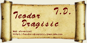 Teodor Dragišić vizit kartica